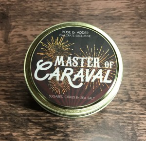 Master of Caraval candle Rose and Adder Owlcrate